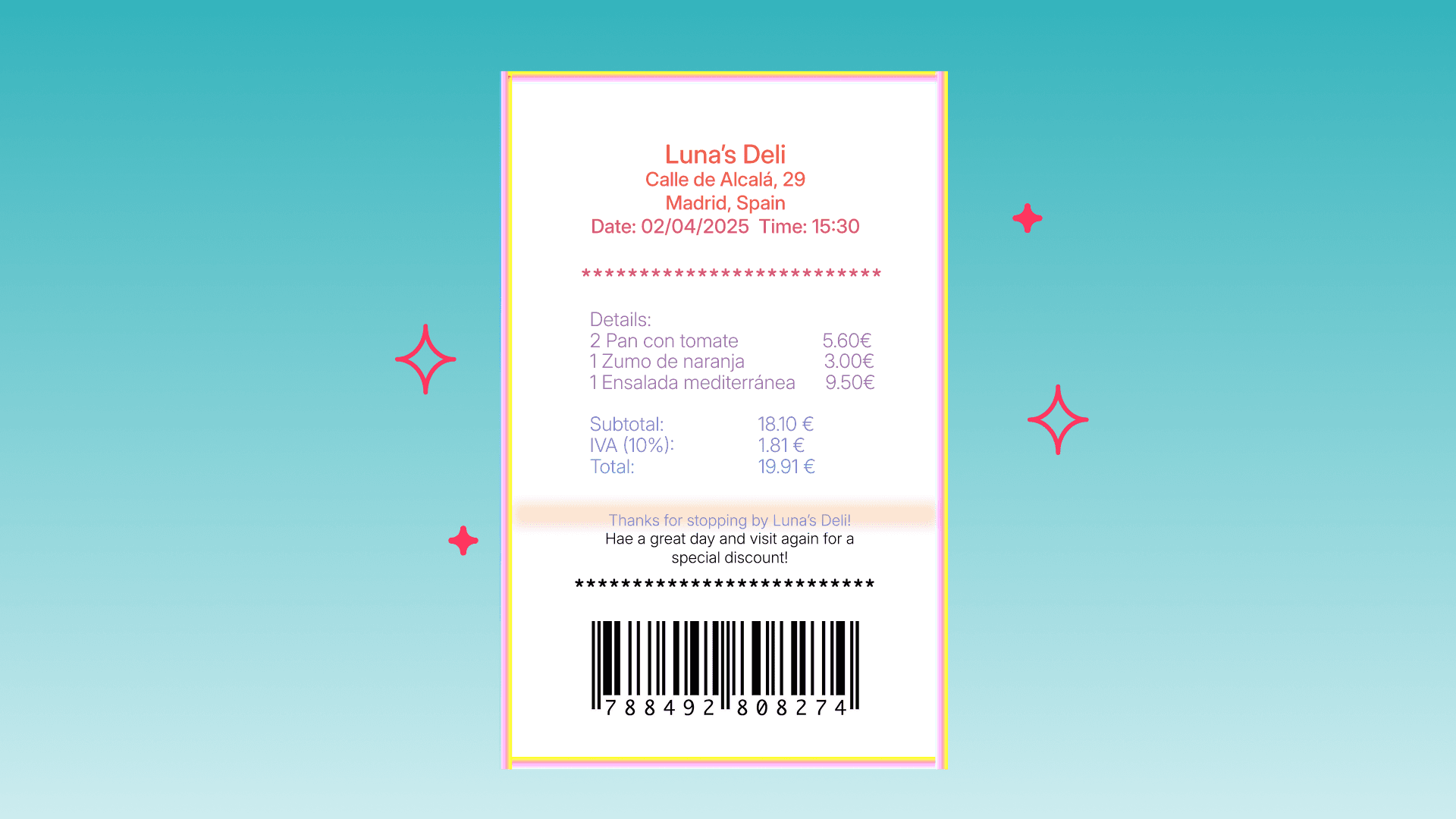 Scan receipts with AI