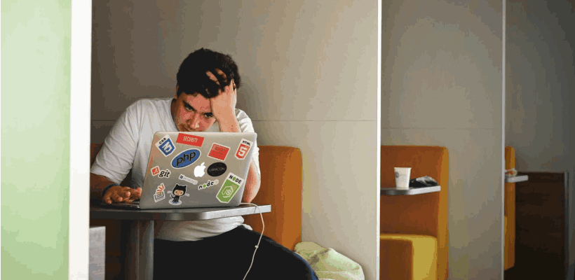 man taking emergency leave from work