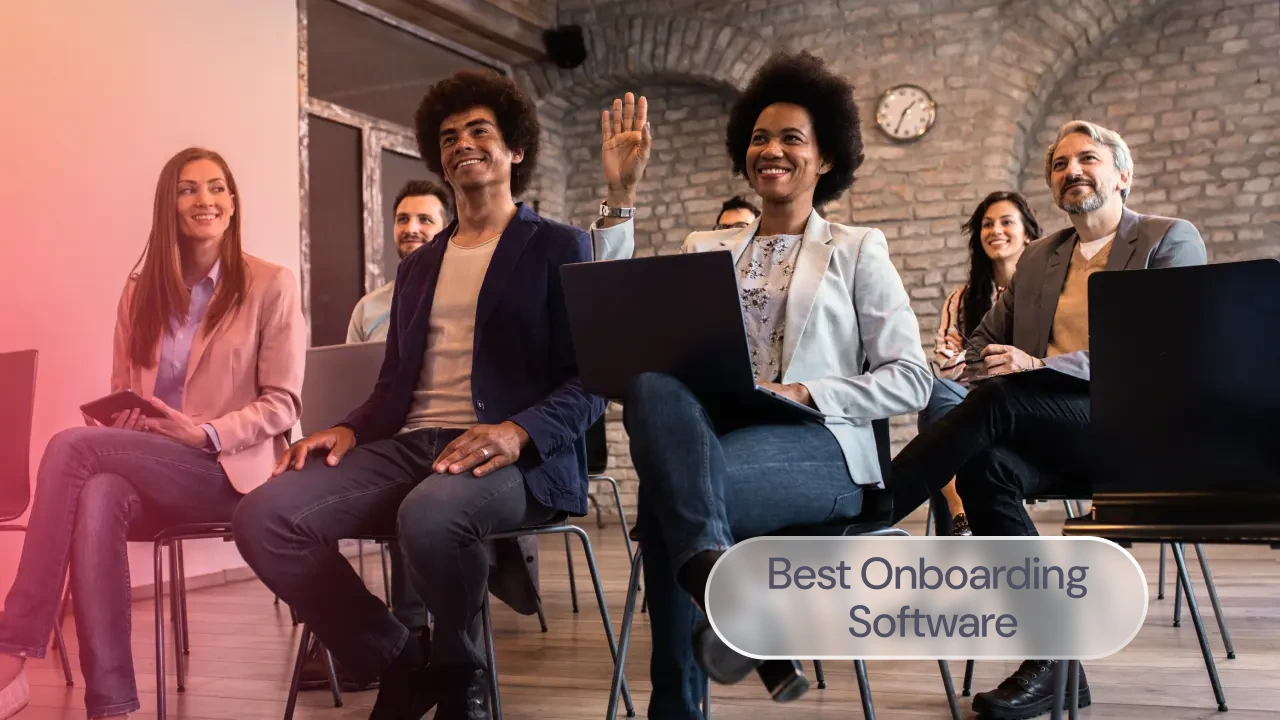 A group of employees at an onboarding session