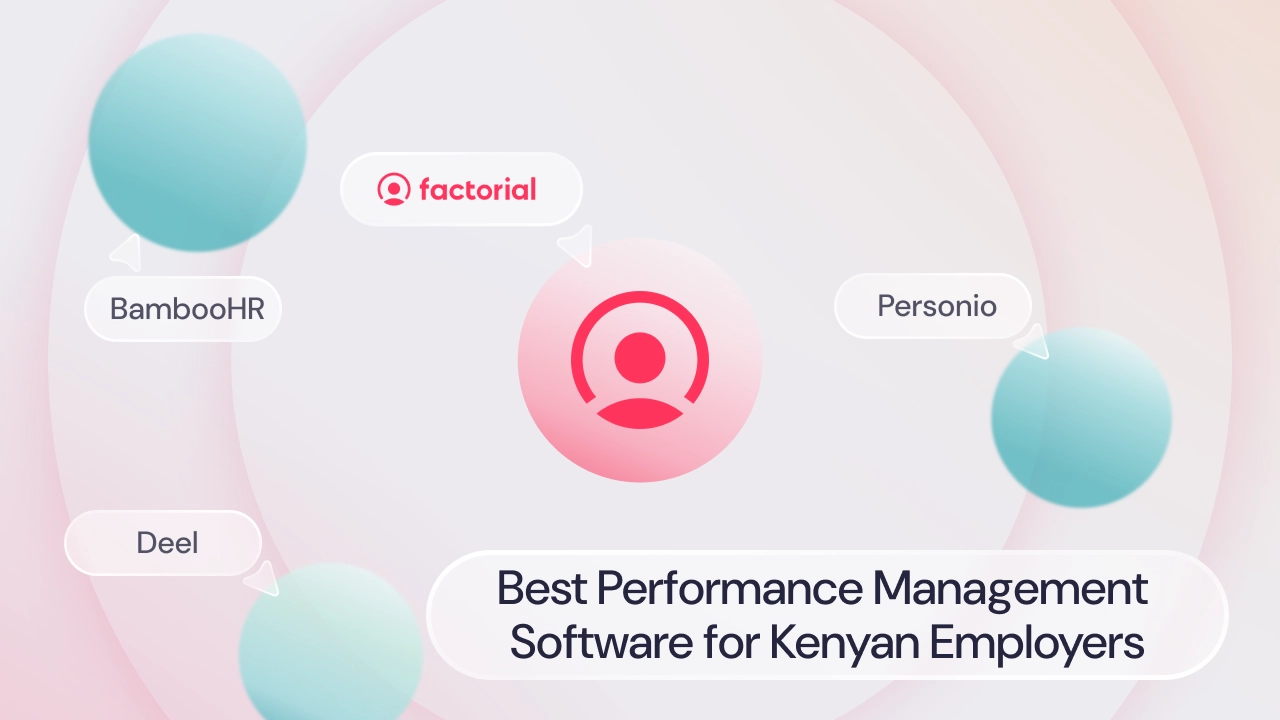 A Factorial graphic reads: Best performance management software for Kenyan employers