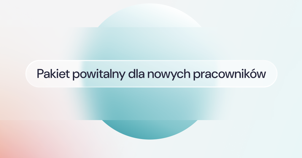 Grafika z niebieskim kołem z napisem "Pakiet powiatalny dla nowych pracowników".