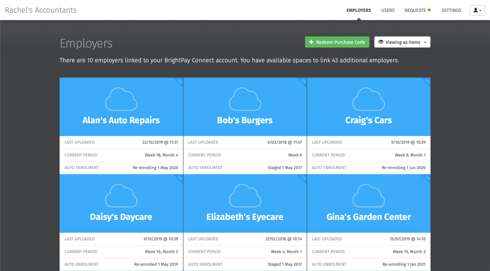 brightpay employer dashboard